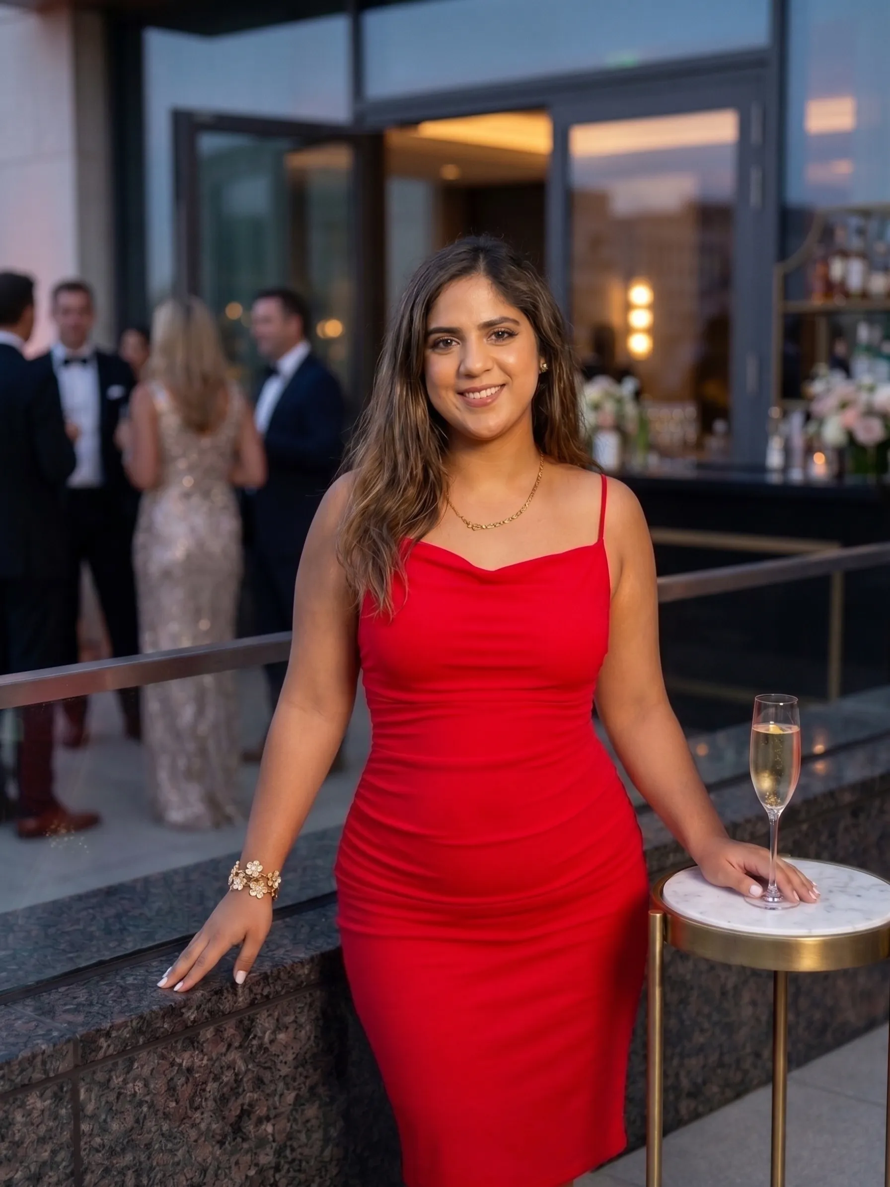 Eshita Khanna, founder of Eshas Events, at a formal event in London
